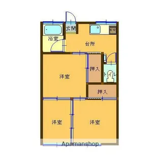 有満アパートB棟【1階】の間取り