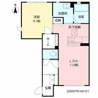 サンライズS&S【1階】の間取り
