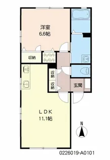 シャーメゾン札元 A棟【1階】の間取り