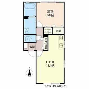シャーメゾン札元 A棟【1階】の間取り