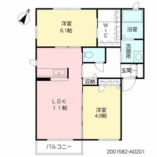 ソレイユK【2階】の間取り