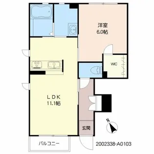 ガーベラ南新町【1階】の間取り