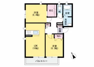 ベレオ モカ【301号室】の間取り