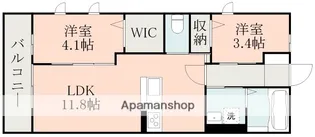 ラメゾンアンソレイエ【203号室】の間取り