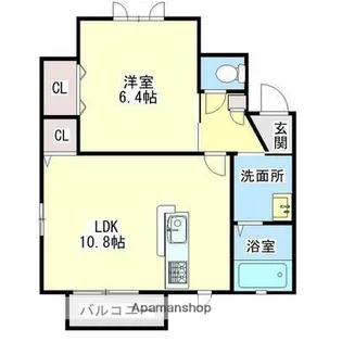 ブランシェM【202号室】の間取り