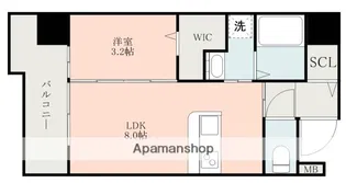 CLARE GRACE鴨池【4階】の間取り