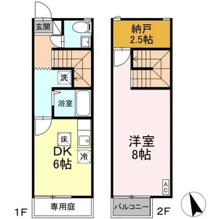 鹿児島県霧島市国分松木町【テラスハウス】の間取り
