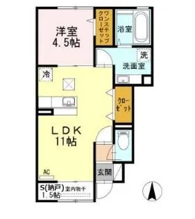 ボナールⅡ【106号室】の間取り