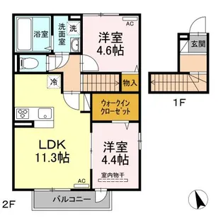 プラスパー【2階】の間取り