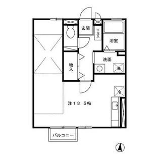 サニーブレイスYOMO B棟【2階】の間取り