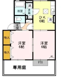 レインボー清水 A棟【1階】の間取り
