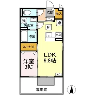 セジュール パルフェⅡ【1階】の間取り