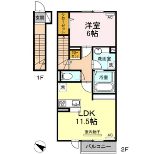シェノア宮内【2階】の間取り