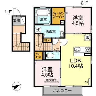 ラ・ペーシェ池島【2階】の間取り