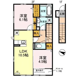 ウエスタンココペリ【2階】の間取り