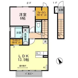 Dー国分中央【205号室】の間取り