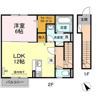 フォレストパークサイド瀬口【2階】の間取り