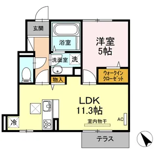 フォレストパークサイド瀬口【1階】の間取り