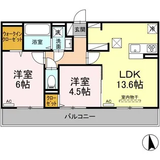 アリビオ伊敷【1階】の間取り