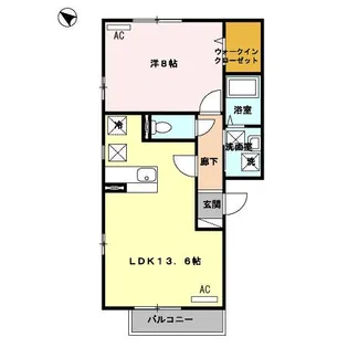 オーブ下荒田【1階】の間取り