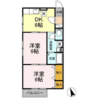 ラ・フォーレ魚見【1階】の間取り