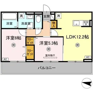 DーRESENA吉野【2階】の間取り