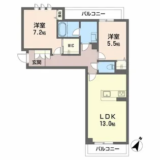シャーメゾン ブロート【2階】の間取り