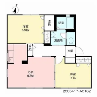 鹿児島県指宿市湯の浜2丁目【アパート】の間取り
