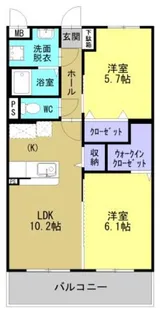 Sヒナタ【1階】の間取り