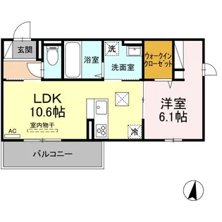 AVENIR宮内町II【102号室】の間取り