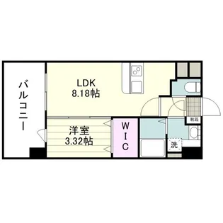 リアンシエルブルー高麗【0303号室】の間取り