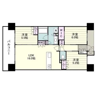 MJRザ・ガーデン上荒田【0204号室】の間取り