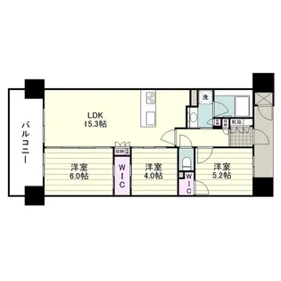 MJRザ・ガーデン上荒田【0209号室】の間取り