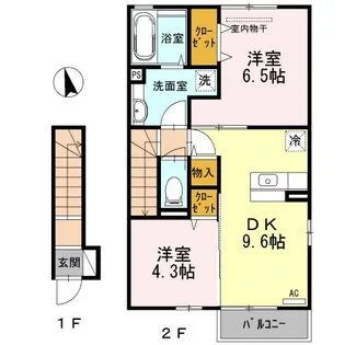 コゥジィーコート隼人【202号室】の間取り