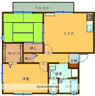 ハイカムールフローラ【201号室】の間取り