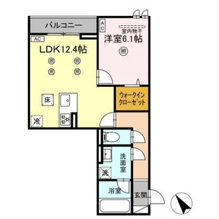 DーRESENA中央【1階】の間取り