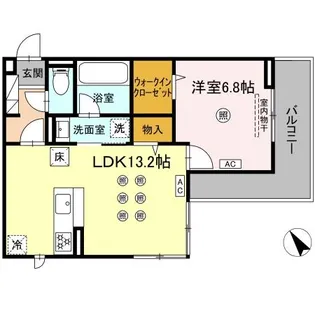 DーRESENA中央【1階】の間取り