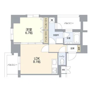 MAISON DE N【0601号室】の間取り