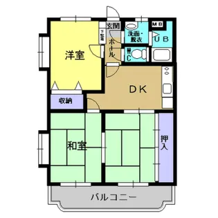 ファミーユ蘭【101号室】の間取り
