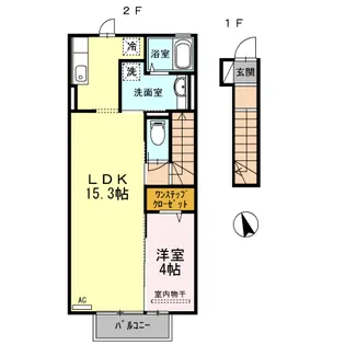 ハピネス和田【2階】の間取り