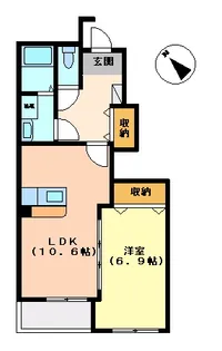 イーストガーデンサン【1階】の間取り