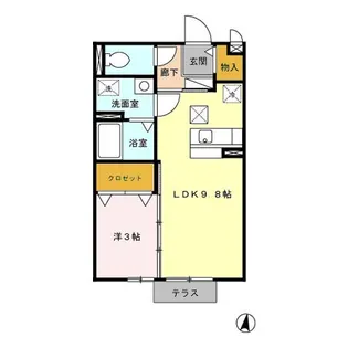 セジュール パルフェⅡ【1階】の間取り