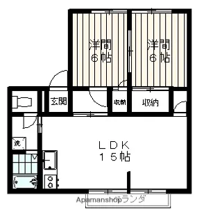 スカイヒルズ清和【201号室】の間取り