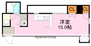 レズィダンスシャルルフロッケ山下町【2階】の間取り