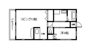 ラッフルズ坂元【2FB号室】の間取り