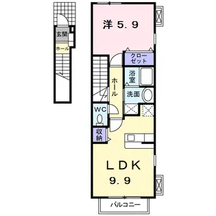 ソレイユ・K【2階】の間取り