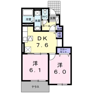 ATフラン Ⅰ【1階】の間取り