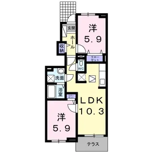 メゾンド・髙橋Ⅱ【1階】の間取り