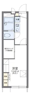 レオパレスクラージュ下福元【107号室】の間取り