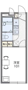 レオパレスひかり【207号室】の間取り
